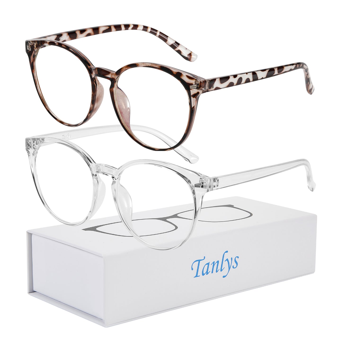 Tanlys 2 Pack Blue Light Blocking Glasses for Computer Eye Strain [Dry Eye & Sour Eye]