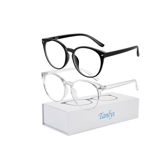 Visit the Tanlys Store Tanlys 2 Pack Blue Light Blocking Glasses for Computer Eye Strain [Dry Eye & Sour Eye]