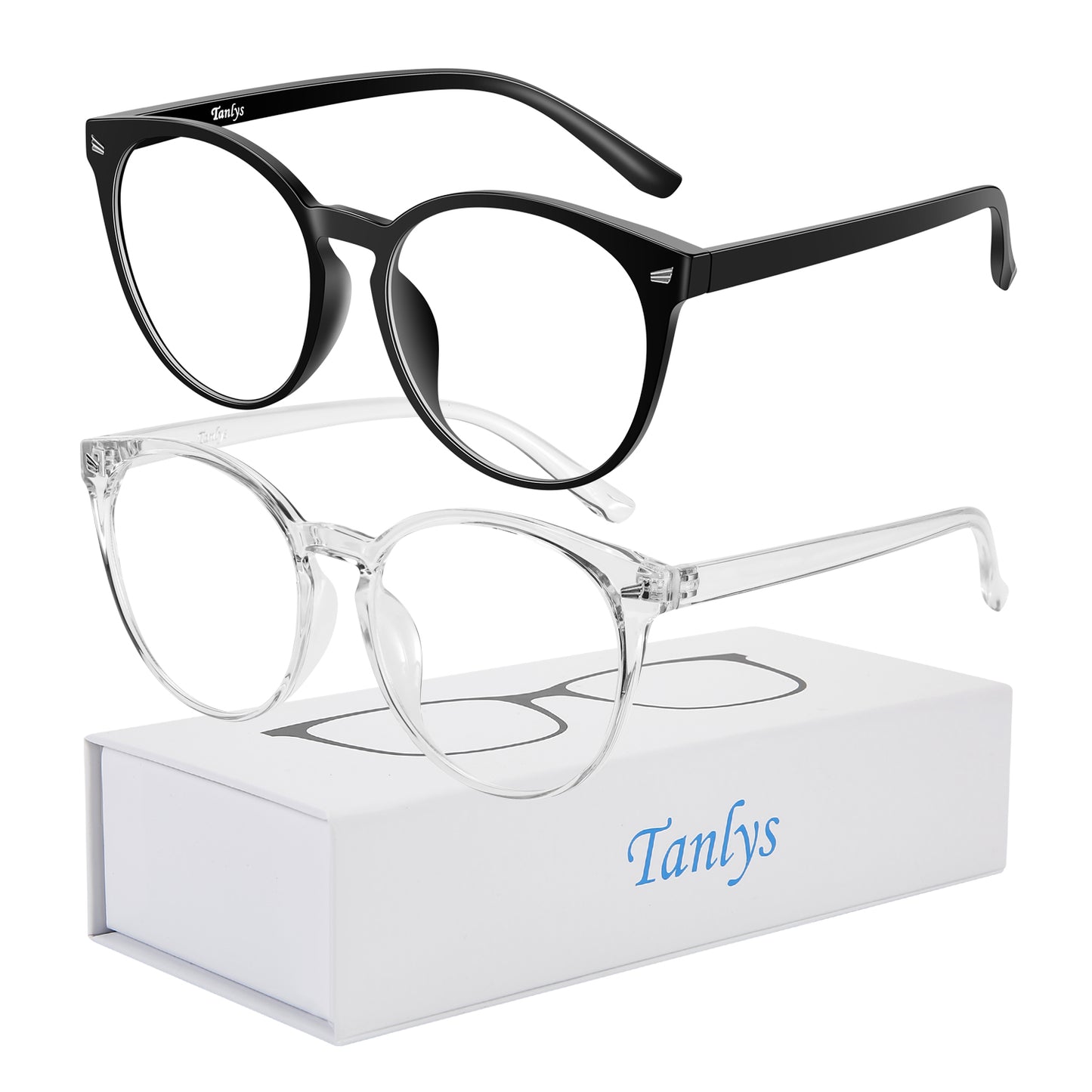 Visit the Tanlys Store Tanlys 2 Pack Blue Light Blocking Glasses for Computer Eye Strain [Dry Eye & Sour Eye]